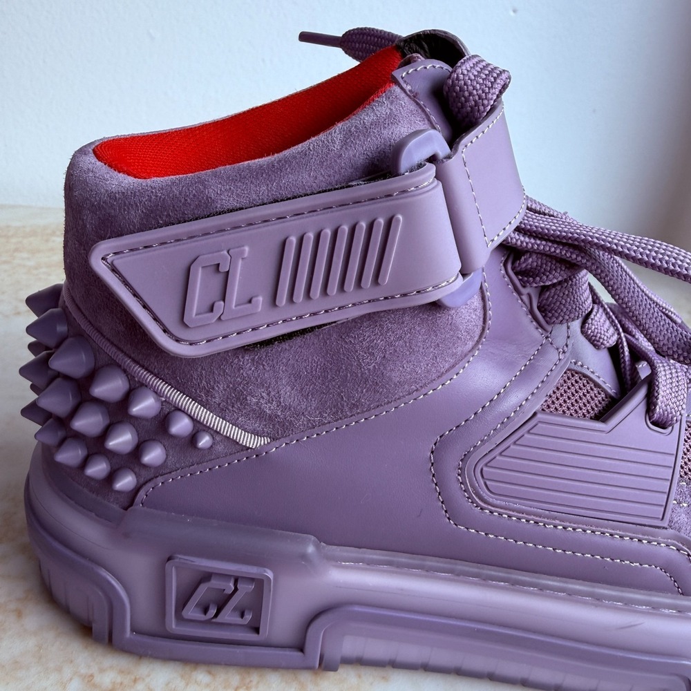 Christian Louboutin Astroloubi Mid-top Sneakers Purple Suede Leather EU-41 - Picture 14 of 16
